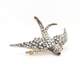 Victorian Diamond Swallow Bird Brooch-Charlotte Sayers Antique Jewellery