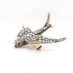 Victorian Diamond Swallow Bird Brooch-Charlotte Sayers Antique Jewellery