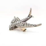 Victorian Diamond Swallow Bird Brooch-Charlotte Sayers Antique Jewellery