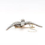 Victorian Diamond Swallow Bird Brooch-Charlotte Sayers Antique Jewellery