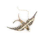 Victorian Diamond Swallow Bird Brooch-Charlotte Sayers Antique Jewellery