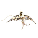 Victorian Diamond Swallow Brooch-Charlotte Sayers Antique Jewellery