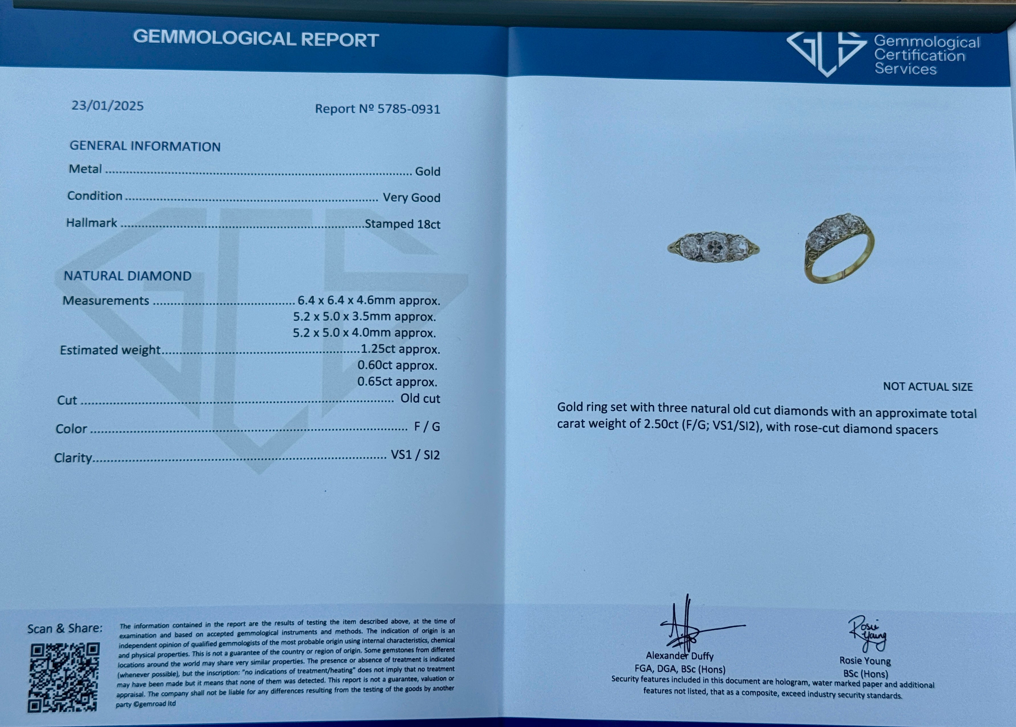 Victorian Diamond Three Stone Ring-Charlotte Sayers Antique Jewellery