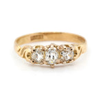 Victorian Diamond Three Stone Ring-Charlotte Sayers Antique Jewellery