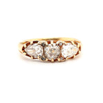 Victorian Diamond Three Stone Ring-Charlotte Sayers Antique Jewellery