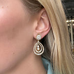 Victorian Diamond and Pearl Drop Earrings-Charlotte Sayers Antique Jewellery