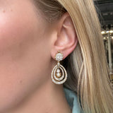 Victorian Diamond and Pearl Drop Earrings-Charlotte Sayers Antique Jewellery