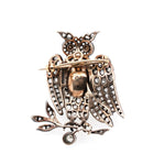 Victorian Diamond and Pearl Owl Brooch-Charlotte Sayers Antique Jewellery