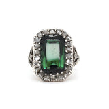 Victorian Diamond and Tourmaline Ring-Charlotte Sayers Antique Jewellery