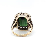 Victorian Diamond and Tourmaline Ring-Charlotte Sayers Antique Jewellery