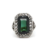 Victorian Diamond and Tourmaline Ring-Charlotte Sayers Antique Jewellery