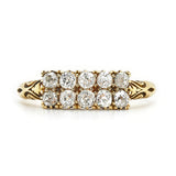 Victorian Double Row Diamond Ring-Charlotte Sayers Antique Jewellery