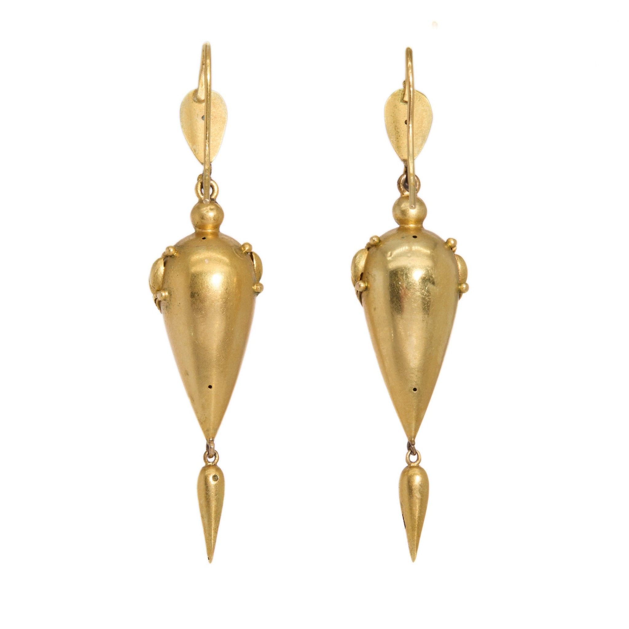 Victorian Drop Earrings-Charlotte Sayers Antique Jewellery