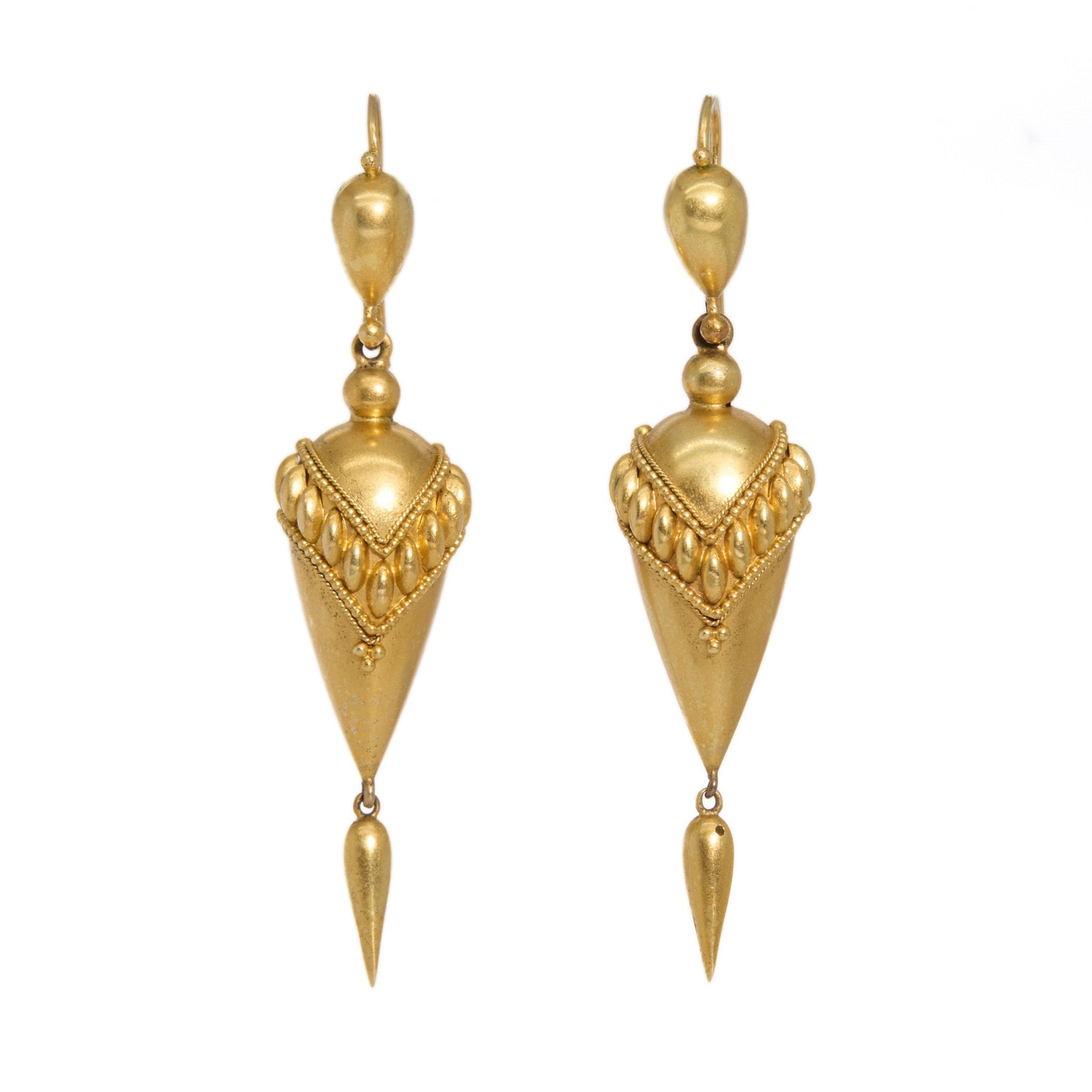 Victorian Drop Earrings-Charlotte Sayers Antique Jewellery