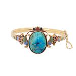 Victorian Egyptian Revival Scarab Bangle-Charlotte Sayers Antique Jewellery