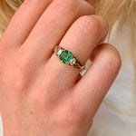Victorian Emerald Diamond Ring-Charlotte Sayers Antique Jewellery
