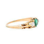 Victorian Emerald Diamond Ring-Charlotte Sayers Antique Jewellery