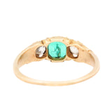 Victorian Emerald Diamond Ring-Charlotte Sayers Antique Jewellery