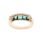 Victorian Emerald Five Stone Ring-Charlotte Sayers Antique Jewellery