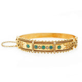 Victorian Emerald and Diamond Bangle-Charlotte Sayers Antique Jewellery