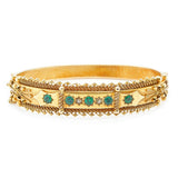 Victorian Emerald and Diamond Bangle-Charlotte Sayers Antique Jewellery