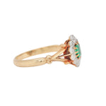 Victorian Emerald and Diamond Cluster Ring-Charlotte Sayers Antique Jewellery