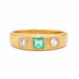 Victorian Emerald and Diamond Gypsy RIng-Charlotte Sayers Antique Jewellery