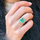 Victorian Emerald and Diamond Ring-Charlotte Sayers Antique Jewellery