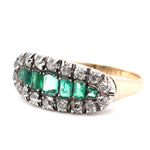 Victorian Emerald and Diamond Ring-Charlotte Sayers Antique Jewellery