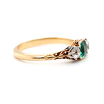 Victorian Emerald and Diamond Ring-Charlotte Sayers Antique Jewellery