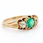 Victorian Emerald and Diamond Ring-Charlotte Sayers Antique Jewellery