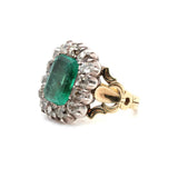 Victorian Emerald and Diamond Ring-Charlotte Sayers Antique Jewellery