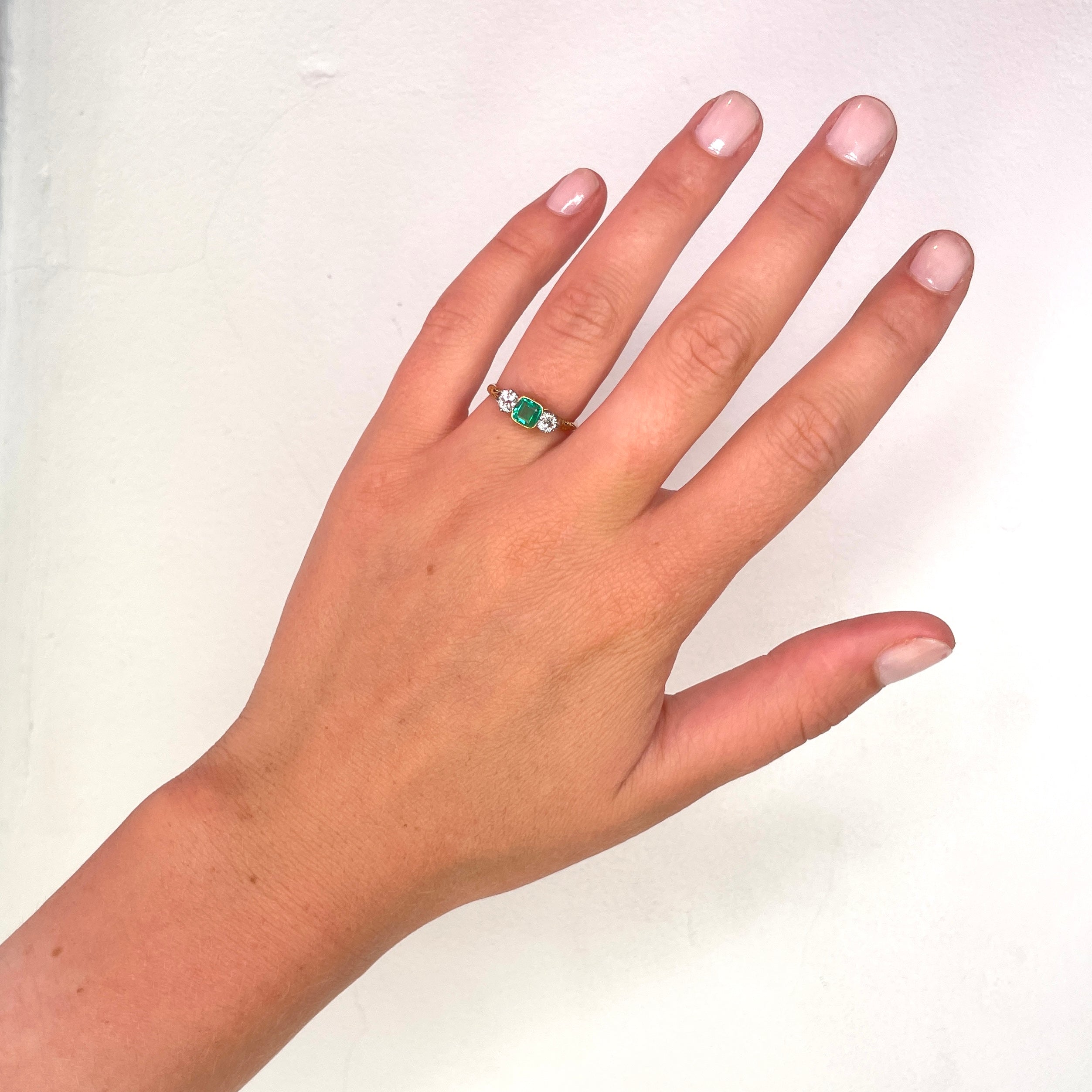 Victorian Emerald and Diamond Ring-Charlotte Sayers Antique Jewellery