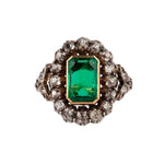 Victorian Emerald and Diamond Ring-Charlotte Sayers Antique Jewellery