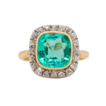 Victorian Emerald and Diamond Ring-Charlotte Sayers Antique Jewellery