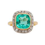 Victorian Emerald and Diamond Ring-Charlotte Sayers Antique Jewellery