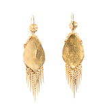 Victorian Emerald and Gold Tassel Earrings-Charlotte Sayers Antique Jewellery