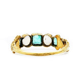 Victorian Emerald and Opal Ring-Charlotte Sayers Antique Jewellery