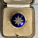 Victorian Enamel & Diamond Star Circle Brooch-Charlotte Sayers Antique Jewellery