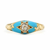 Victorian Enamel and Diamond Ring-Charlotte Sayers Antique Jewellery