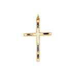 Victorian Enamel and Gold Cross Pendant-Charlotte Sayers Antique Jewellery