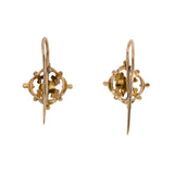 Victorian Enamel and Pearl Earrings-Charlotte Sayers Antique Jewellery