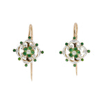 Victorian Enamel and Pearl Earrings-Charlotte Sayers Antique Jewellery