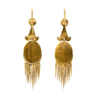 Victorian Enamel and Pearl Tassel Earrings-Charlotte Sayers Antique Jewellery