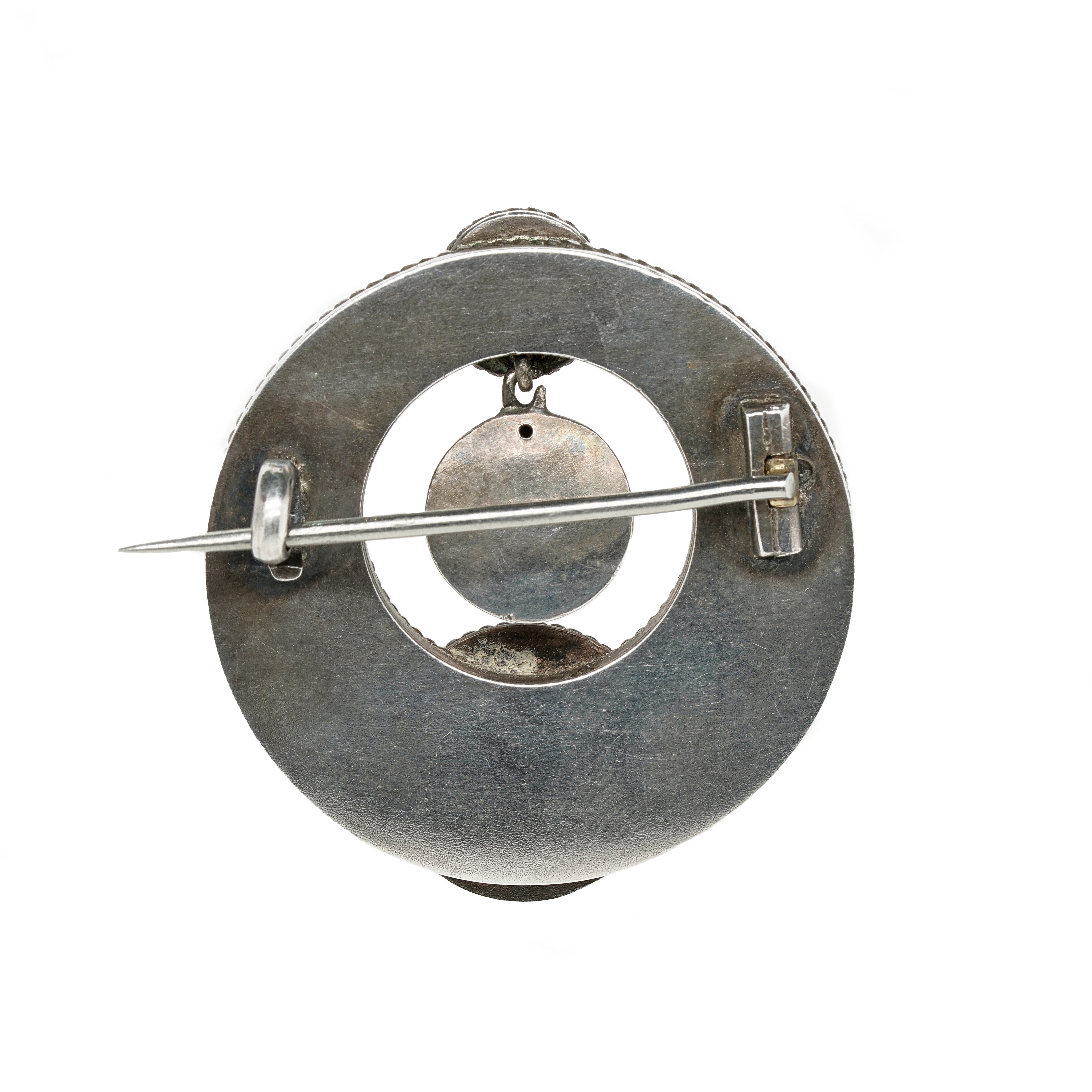 Victorian Etruscan Silver Brooch-Charlotte Sayers Antique Jewellery