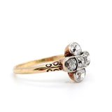 Victorian Five Stone Diamond Cluster Ring-Charlotte Sayers Antique Jewellery