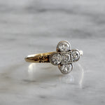 Victorian Five Stone Diamond Cluster Ring-Charlotte Sayers Antique Jewellery