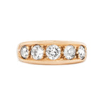 Victorian Five Stone Diamond and Gold Ring-Charlotte Sayers Antique Jewellery