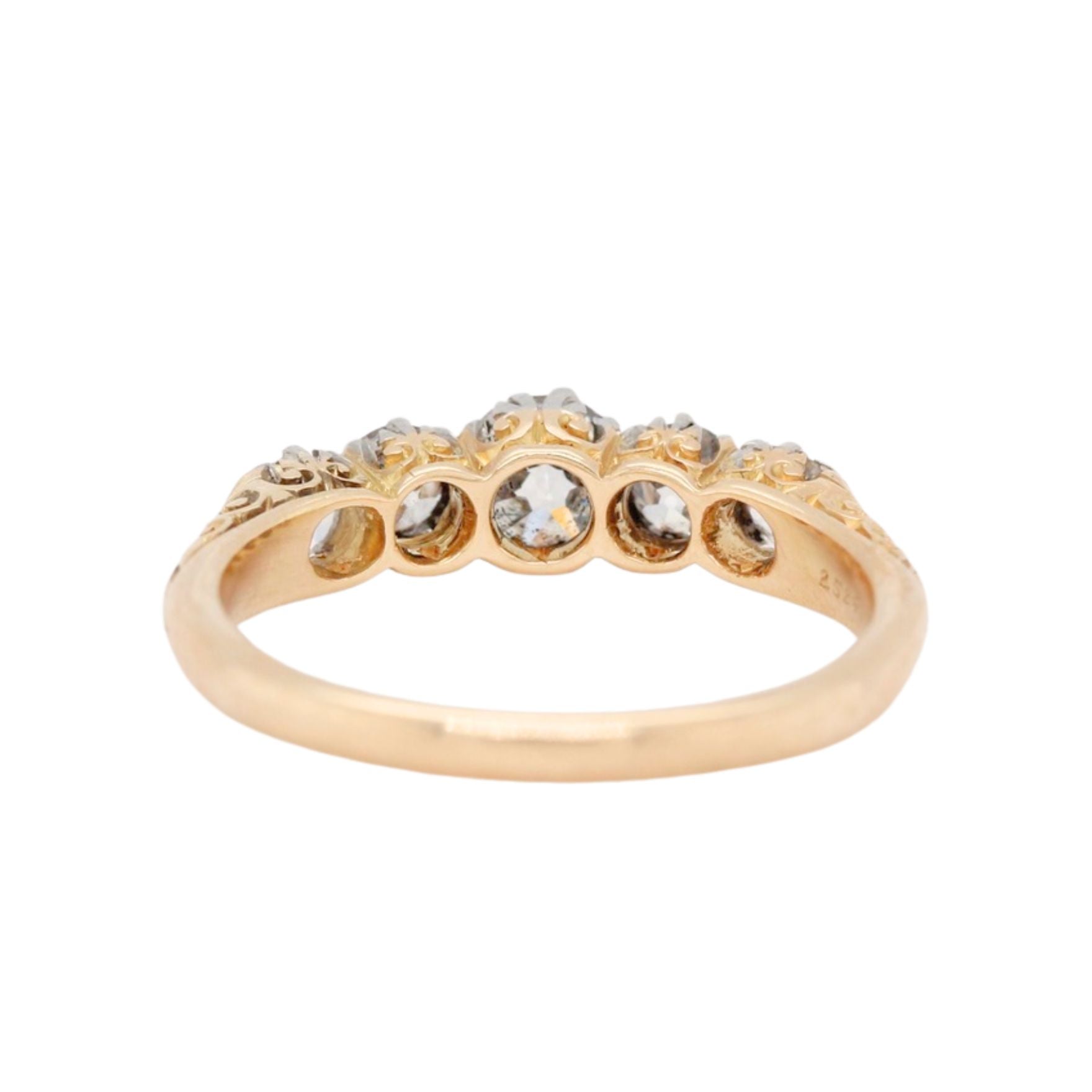 Victorian Five Stone Ring-Charlotte Sayers Antique Jewellery