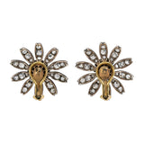 Victorian Flower Earrings-Charlotte Sayers Antique Jewellery